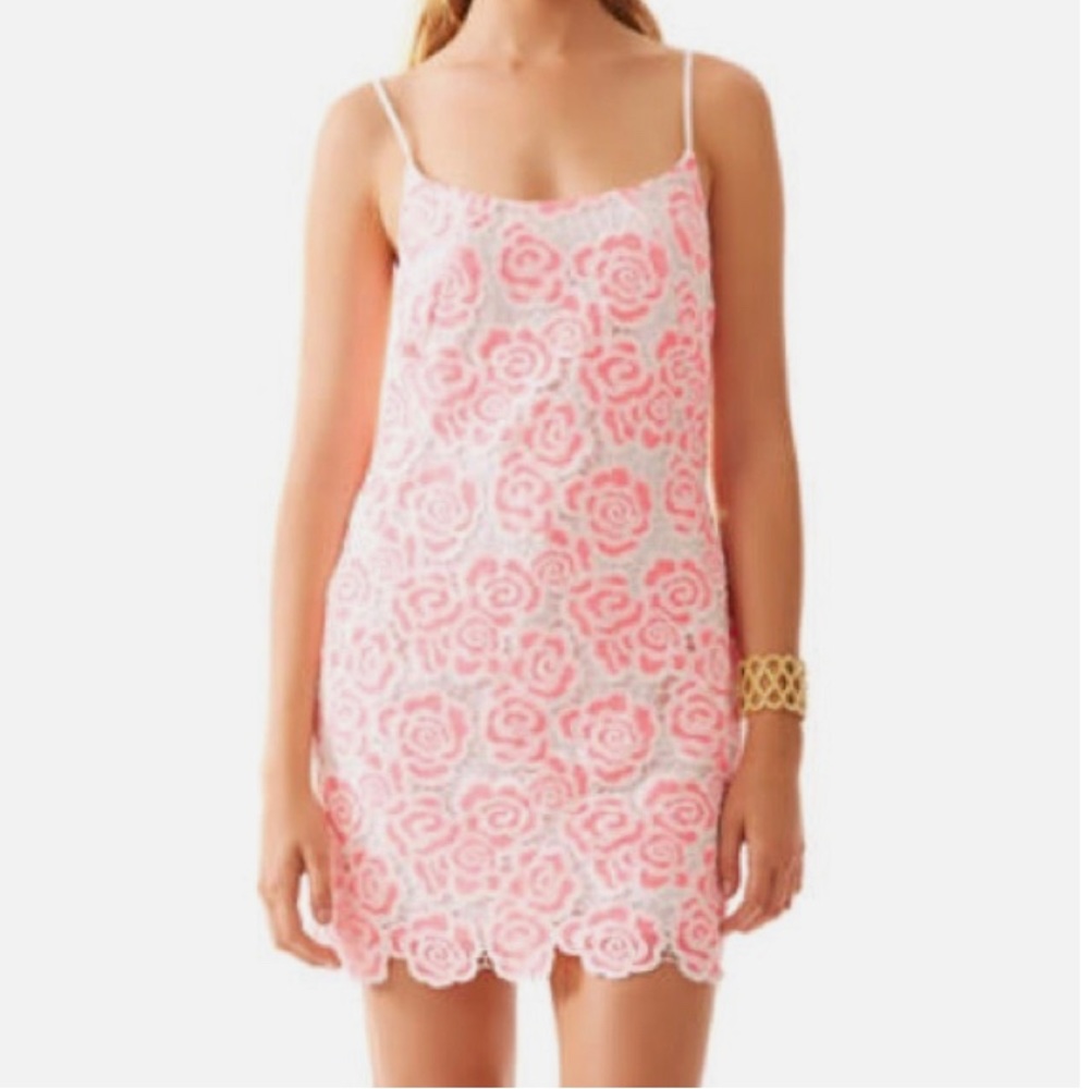 Lilly Pulitzer Beth dress white and pink floral